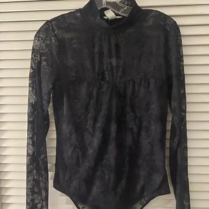 Never Worn Black Lace Bodysuit